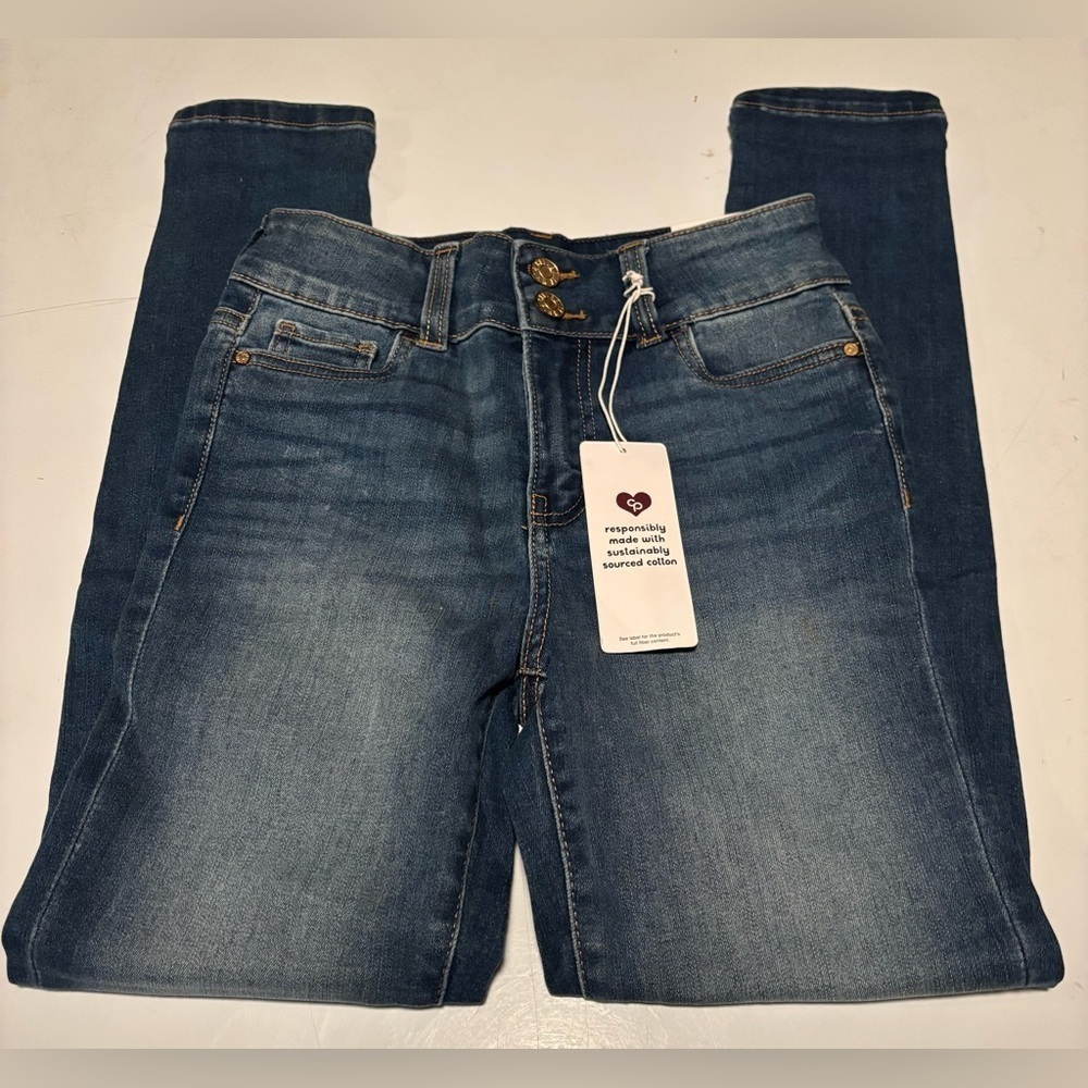 Celebrity Pink Girls Mid-Rise Blue Denim Jeans - Picture 3 of 3